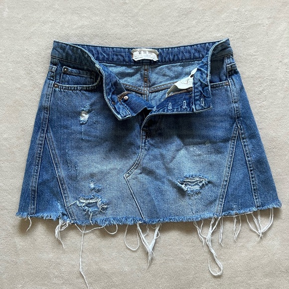Free People Dresses & Skirts - Free people denim mini skirt